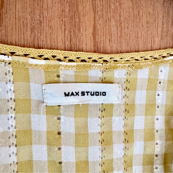 Max Studio Yellow Plaid Mini Dress - Picture 6 of 12